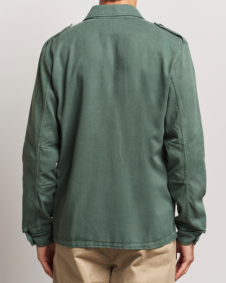 Mies | Takit | Aspesi | Twill Cotton Shirt Jacket Green
