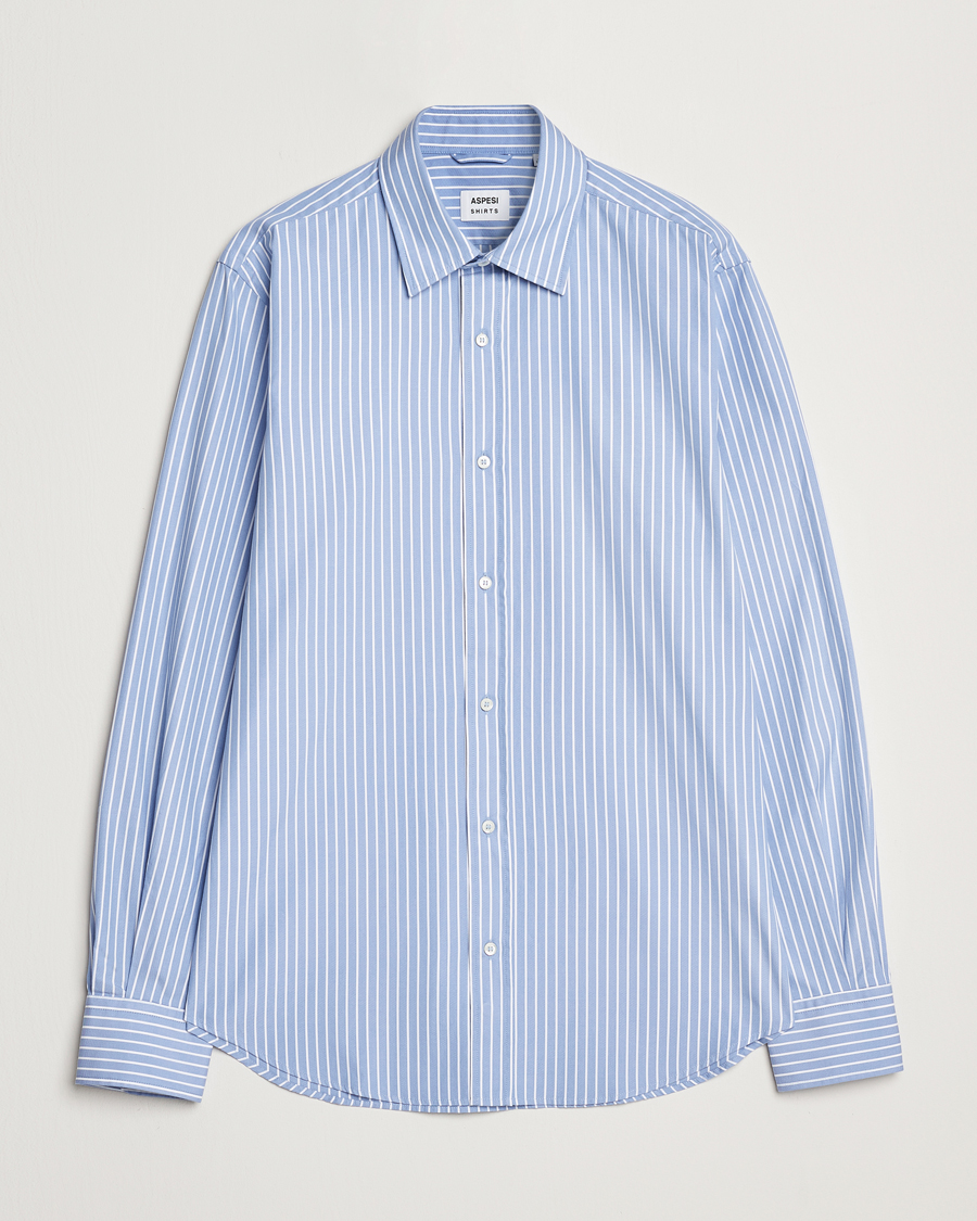 Mies | Kauluspaidat | Aspesi | Striped Oxford Shirt Light Blue