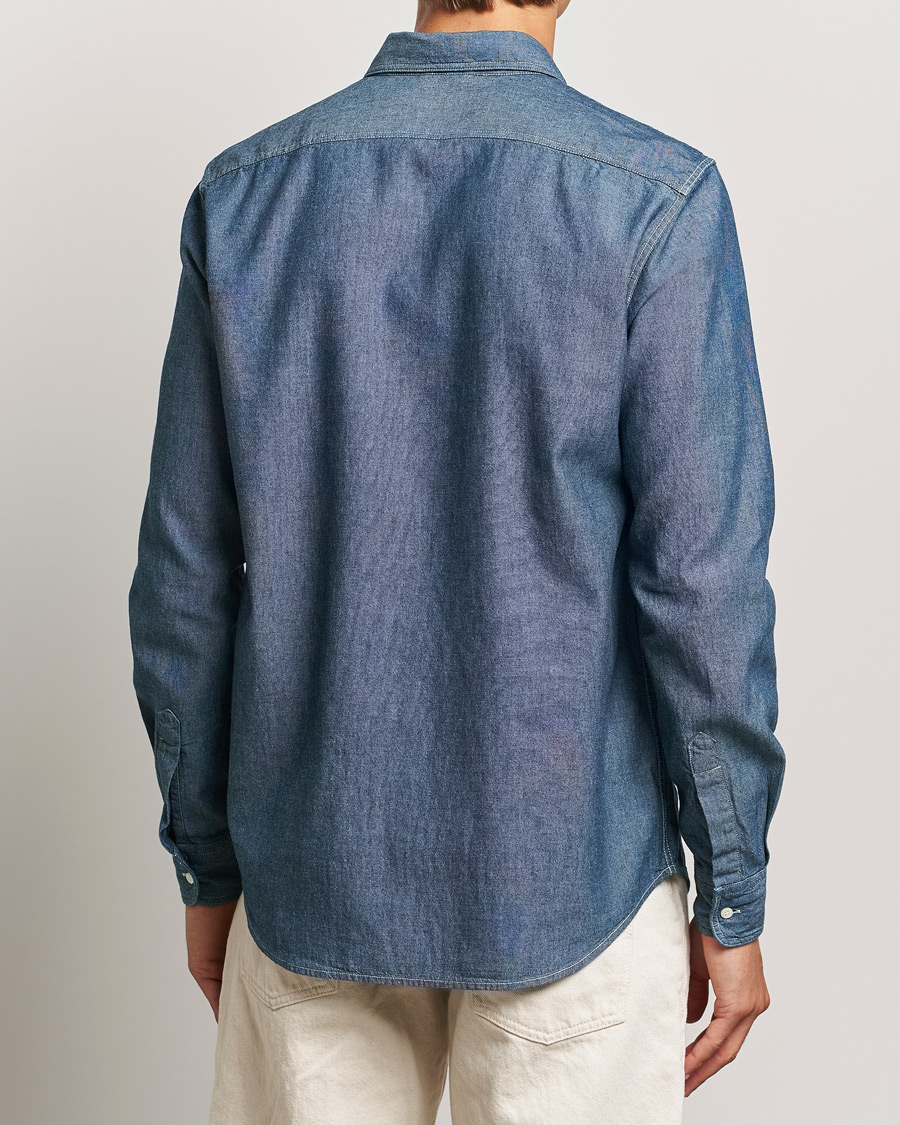 Mies | Kauluspaidat | Aspesi | Double Pocket Chambray Shirt Dark Wash