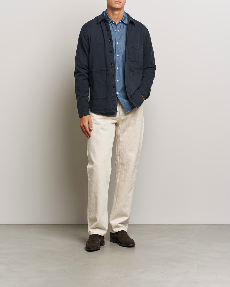 Mies | Kauluspaidat | Aspesi | Cotton Utility Shirt Navy