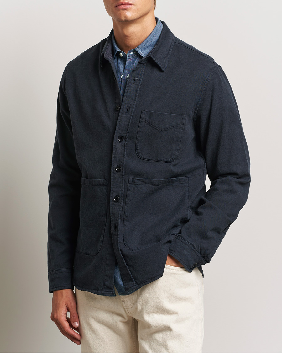 Mies | Kauluspaidat | Aspesi | Cotton Utility Shirt Navy