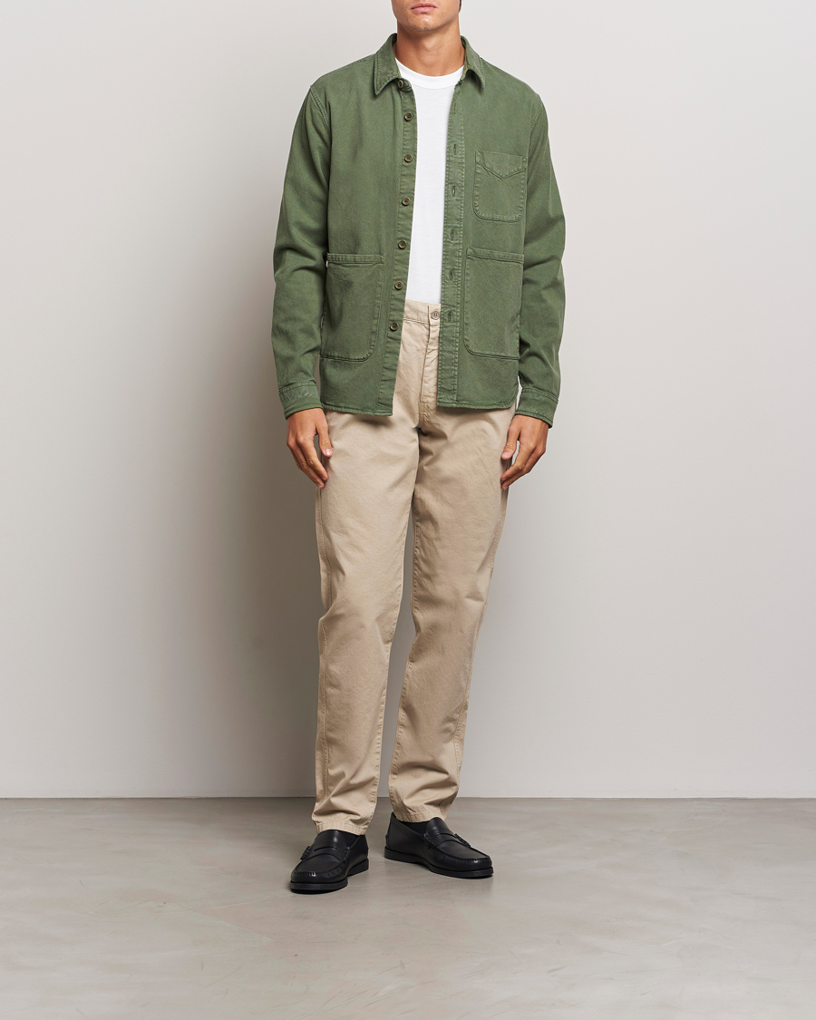 Mies | Kauluspaidat | Aspesi | Cotton Utility Shirt Green