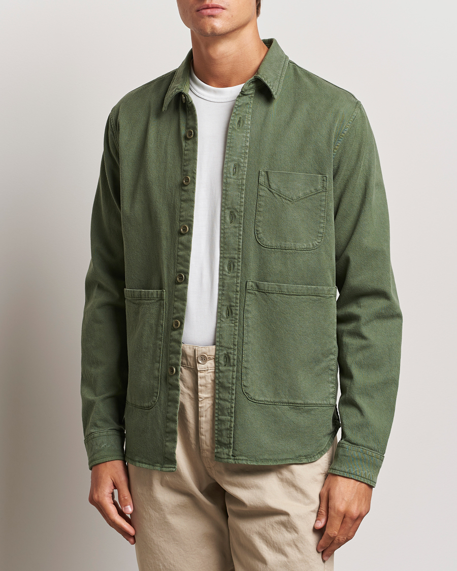 Mies | Kauluspaidat | Aspesi | Cotton Utility Shirt Green