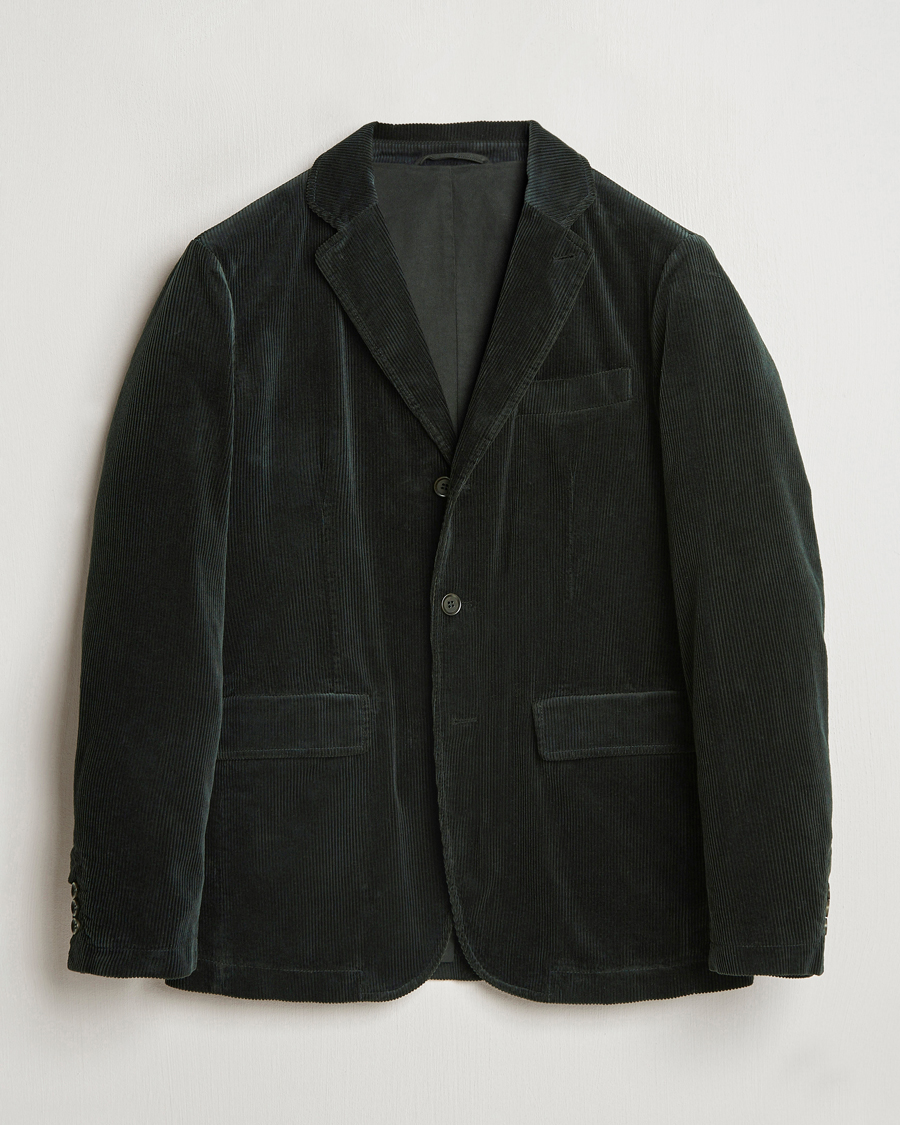 Mies | Pikkutakit | Aspesi | Corduroy Blazer Dark Green