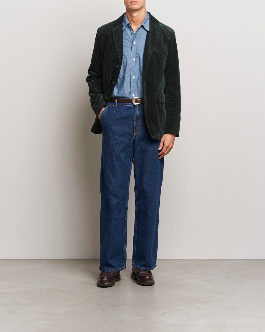 Mies | Pikkutakit | Aspesi | Corduroy Blazer Dark Green