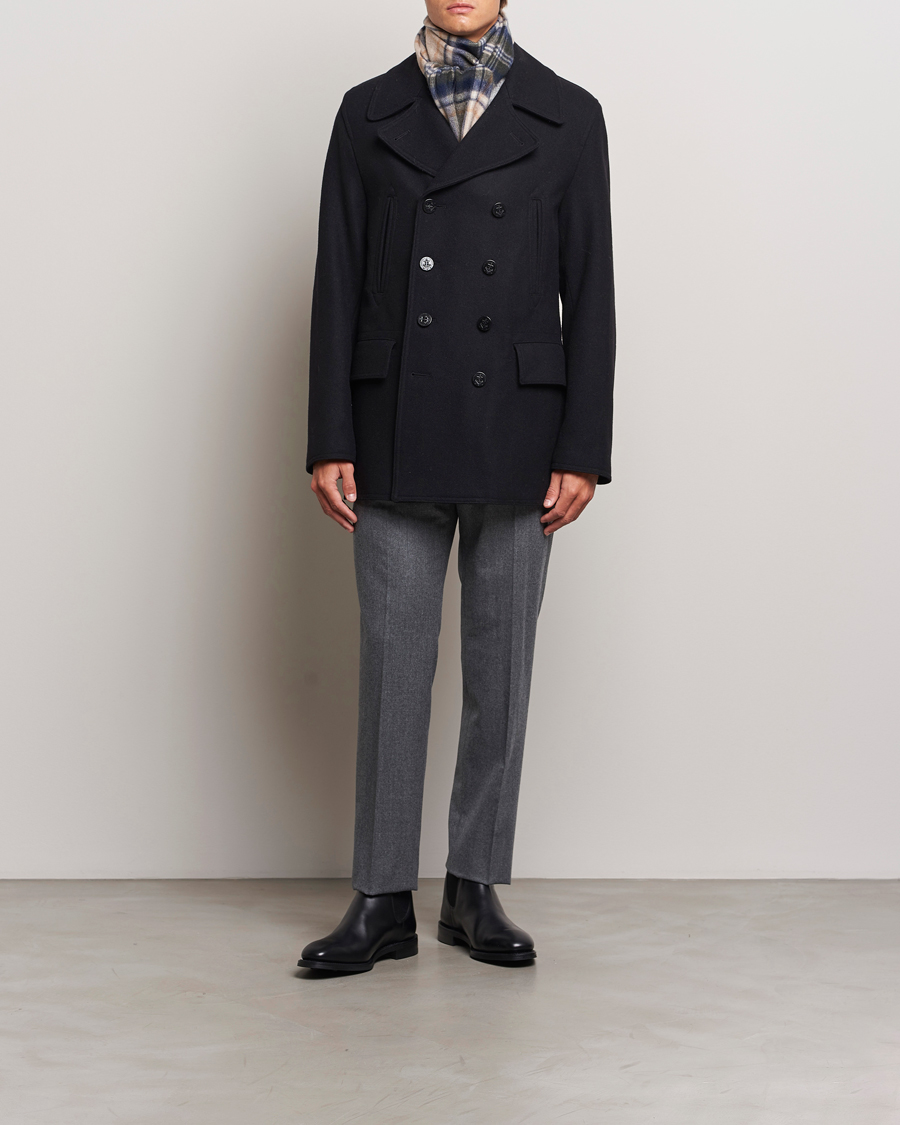 Mies | Takit | Gloverall | Churchill Reefer Peacoat Black