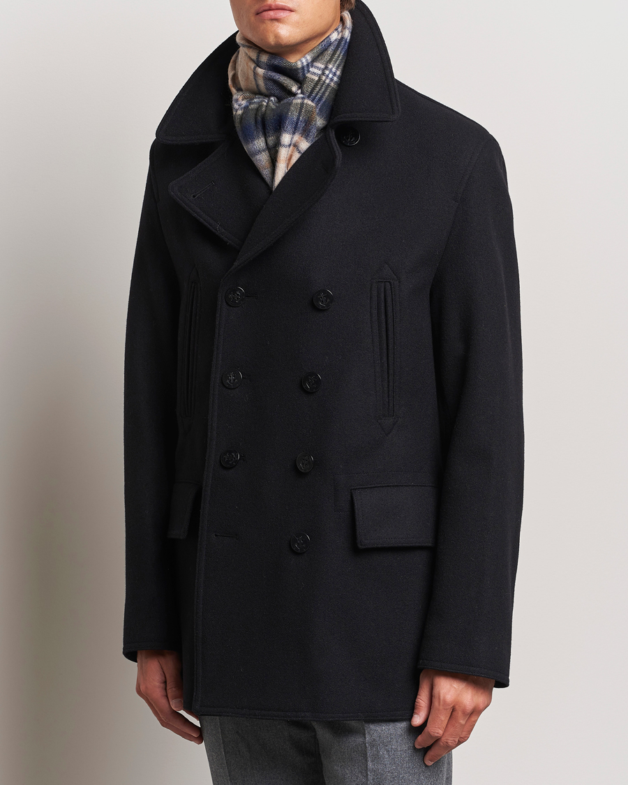 Mies | Takit | Gloverall | Churchill Reefer Peacoat Black