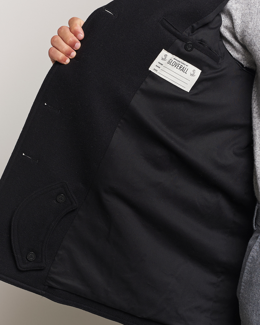 Mies | Takit | Gloverall | Churchill Reefer Peacoat Black