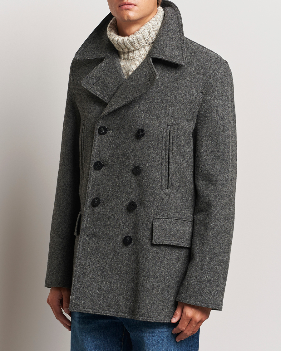 Mies | Takit | Gloverall | Churchill Reefer Peacoat Grey