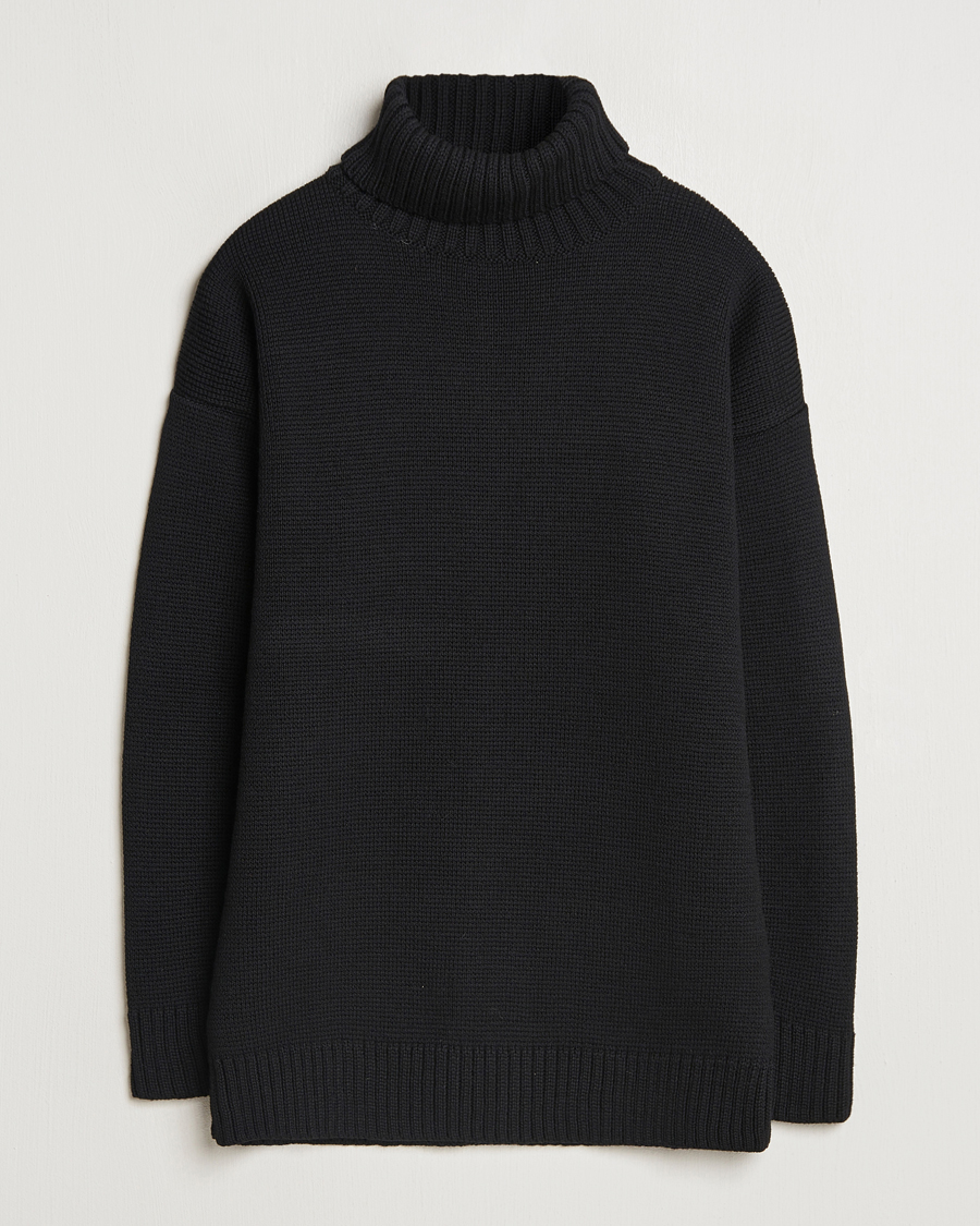 Mies | Puserot | Gloverall | Submariner Chunky Wool Rollneck Black