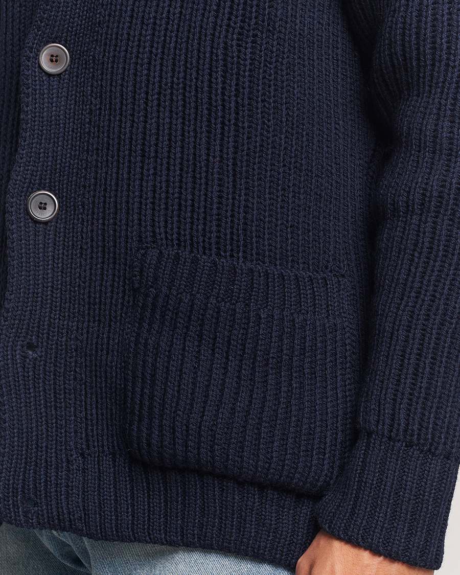 Mies | Puserot | Gloverall | Shawl Collar Cardigan Navy