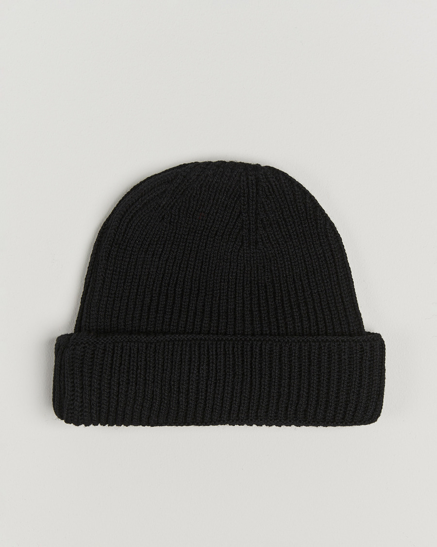 Mies | Gloverall Fisherman Lambswool Beanie Black | Gloverall | Fisherman Lambswool Beanie Black