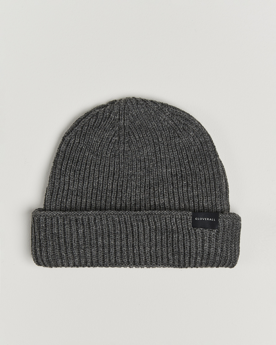 Mies | Gloverall Fisherman Lambswool Beanie Grey | Gloverall | Fisherman Lambswool Beanie Grey