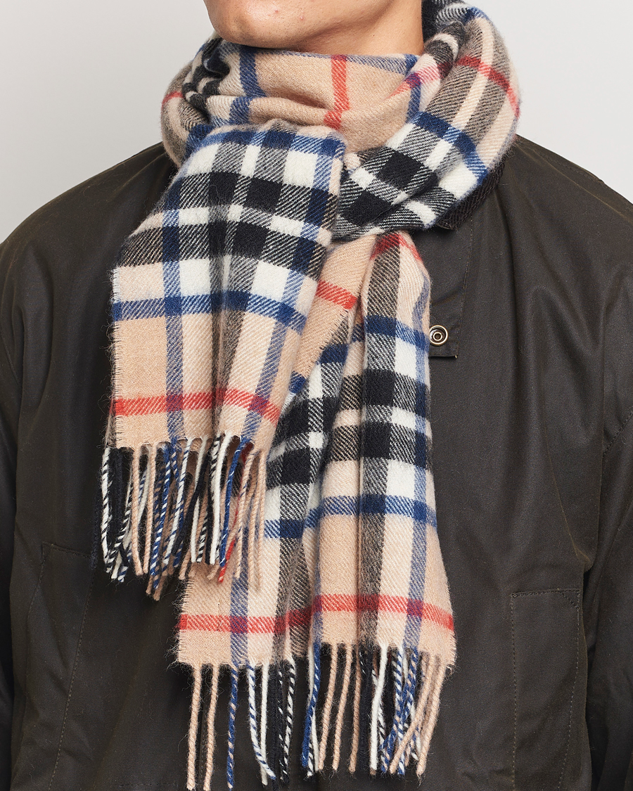 Mies | Gloverall Lambswool Scarf Camel Check | Gloverall | Lambswool Scarf Camel Check