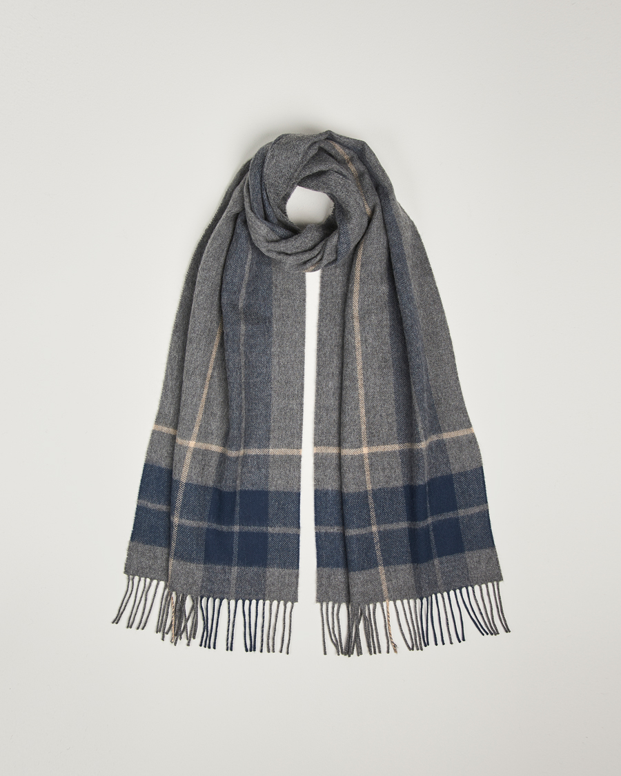 Mies | Gloverall Lambswool Scarf Grey Check | Gloverall | Lambswool Scarf Grey Check