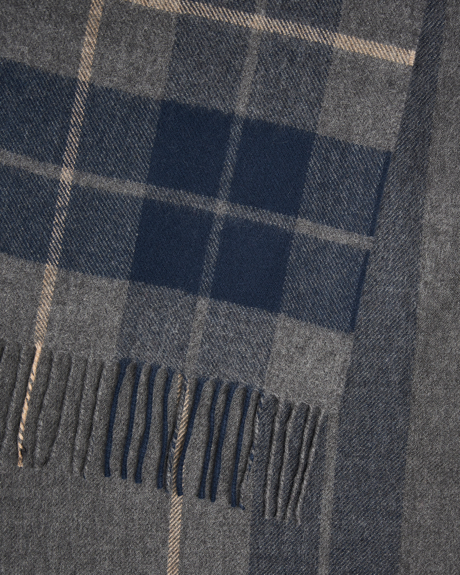 Mies | Gloverall Lambswool Scarf Grey Check | Gloverall | Lambswool Scarf Grey Check
