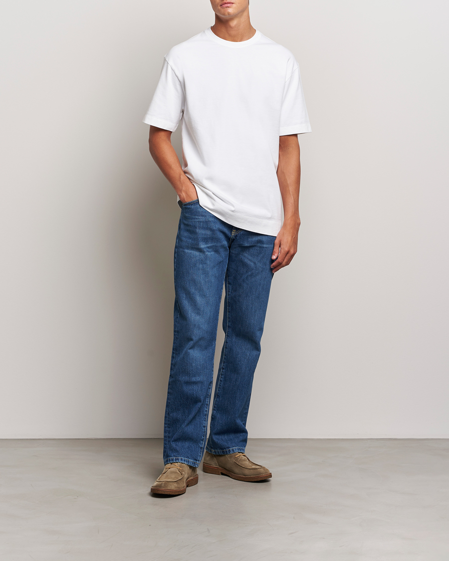Mies | T-paidat | Massimo Alba | Nevis Cotton T-Shirt White