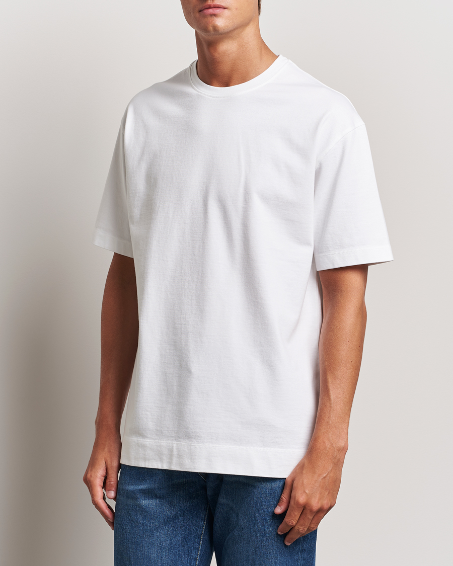 Mies | T-paidat | Massimo Alba | Nevis Cotton T-Shirt White