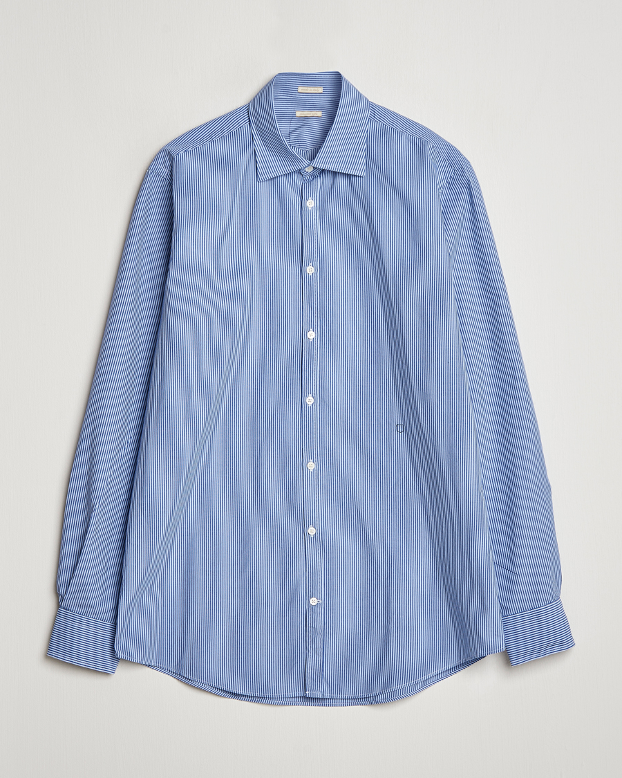 Mies | Kauluspaidat | Massimo Alba | Genova Casual Shirt Blue Stripe