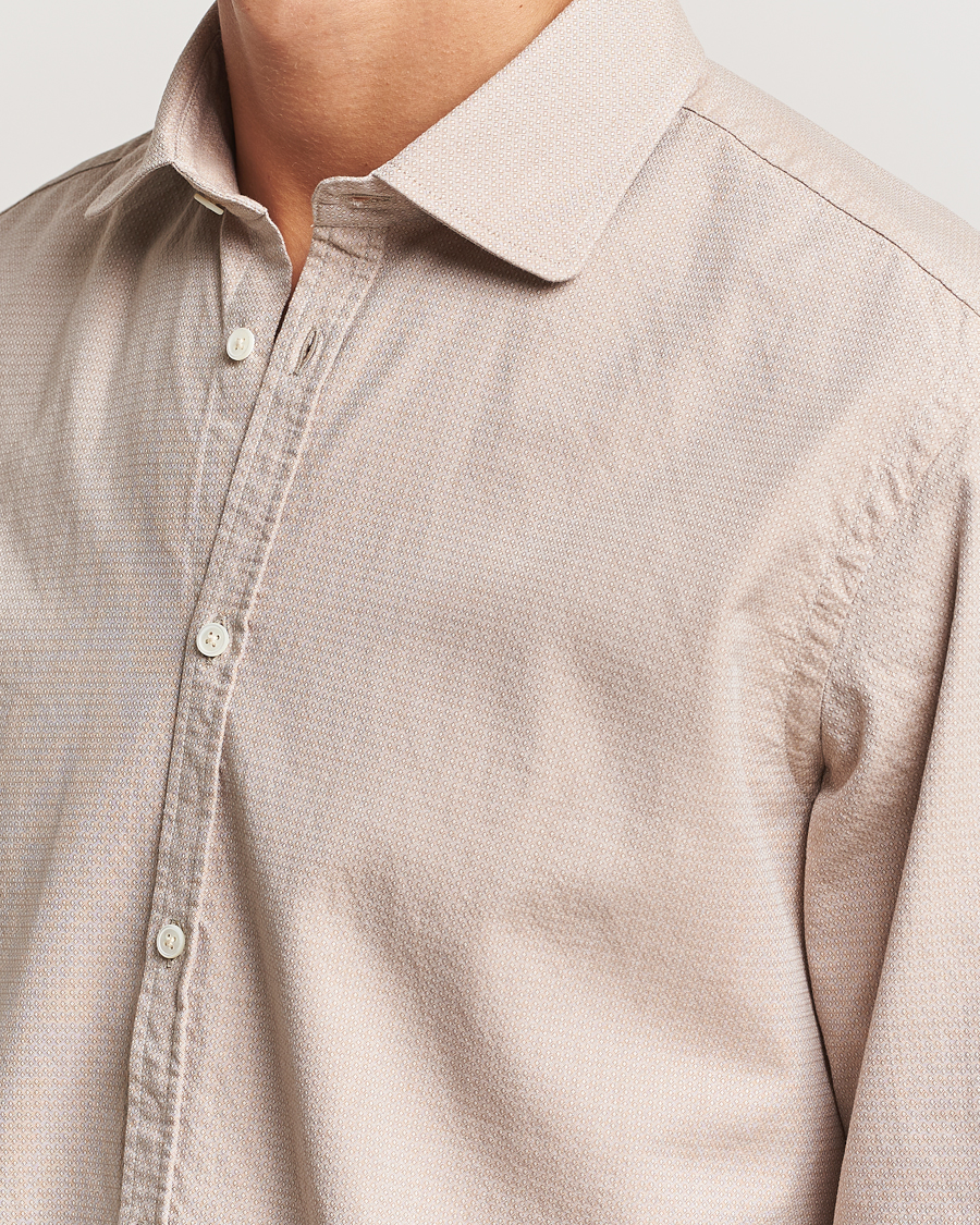 Mies | Kauluspaidat | Massimo Alba | Canary Cotton Voile Casual Shirt Beige