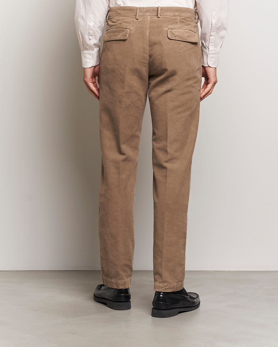 Mies | Housut | Massimo Alba | Ionio Pleated Moleskine Trousers Brown