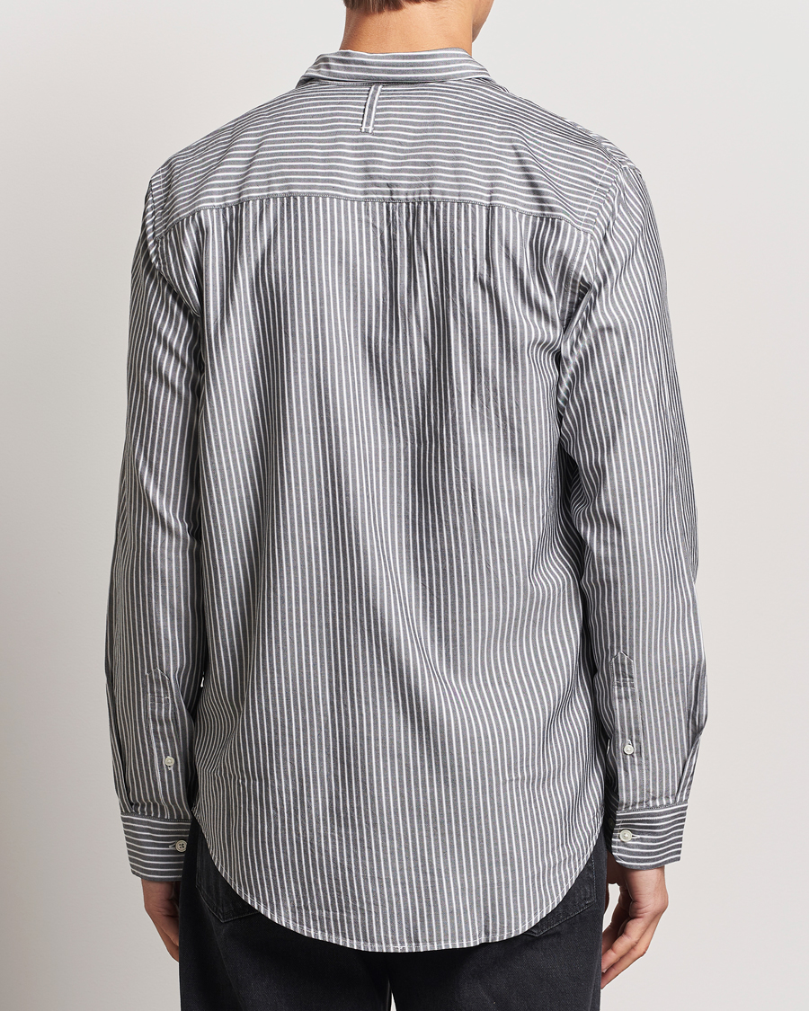 Mies | Kauluspaidat | NN07 | Arne Tencel Striped Shirt Black/White