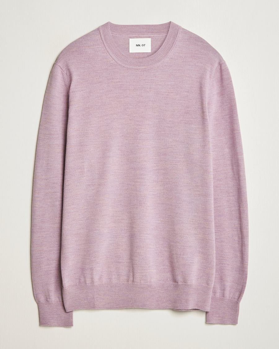 Mies | Puserot | NN07 | Ted Merino Crew Neck Pullover Grape Shake