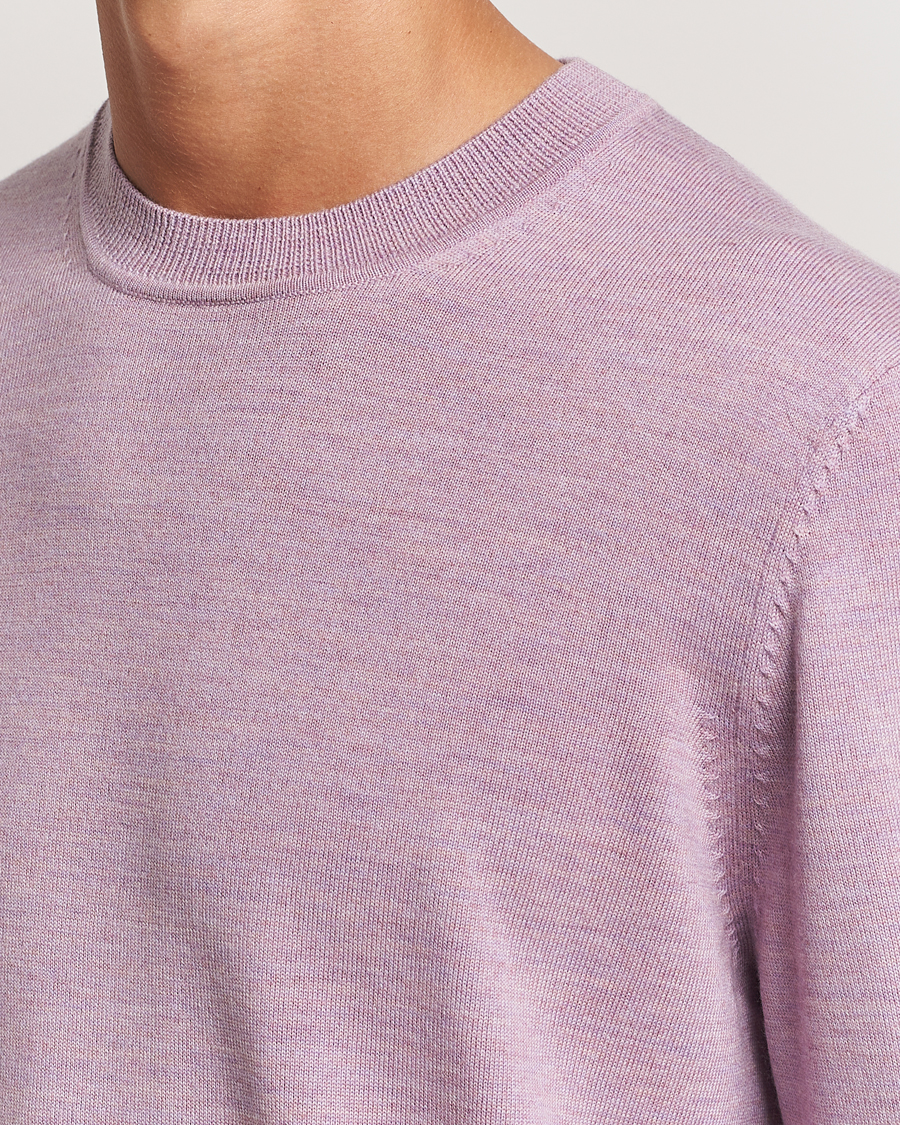 Mies | Puserot | NN07 | Ted Merino Crew Neck Pullover Grape Shake