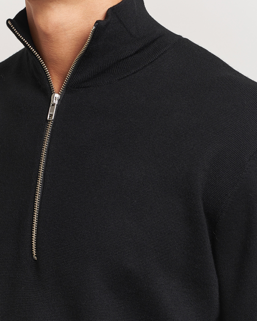 Mies | Puserot | NN07 | Harald Cotton/Modal Half Zip Black
