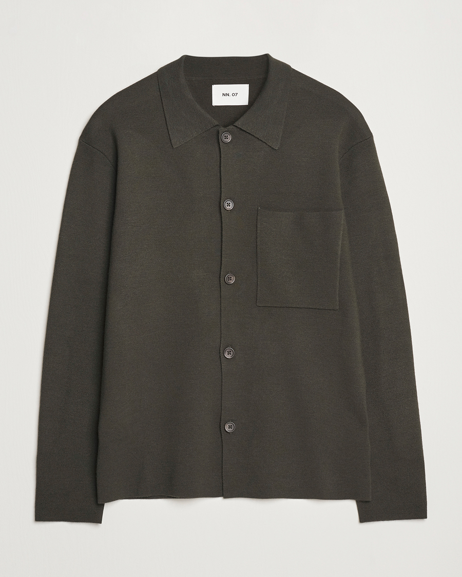 Mies | Puserot | NN07 | Jonas Cotton/Modal Cardigan Dark Army