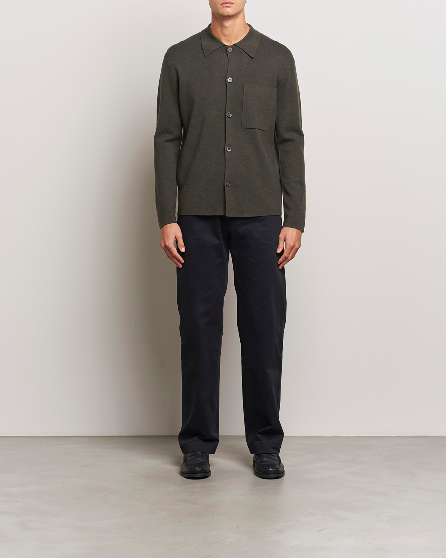 Mies | Puserot | NN07 | Jonas Cotton/Modal Cardigan Dark Army