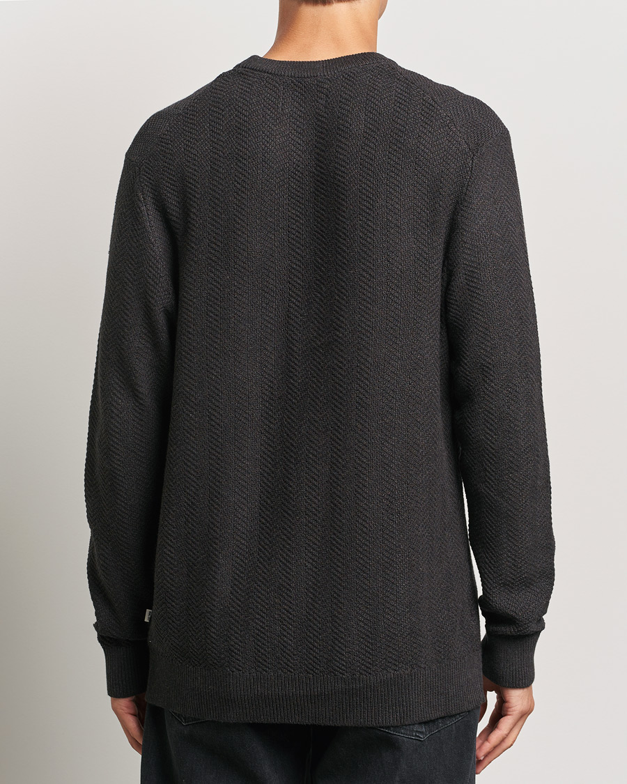 Mies | Puserot | NN07 | Pete Cotton Knitted Crew Neck Demitase Brown