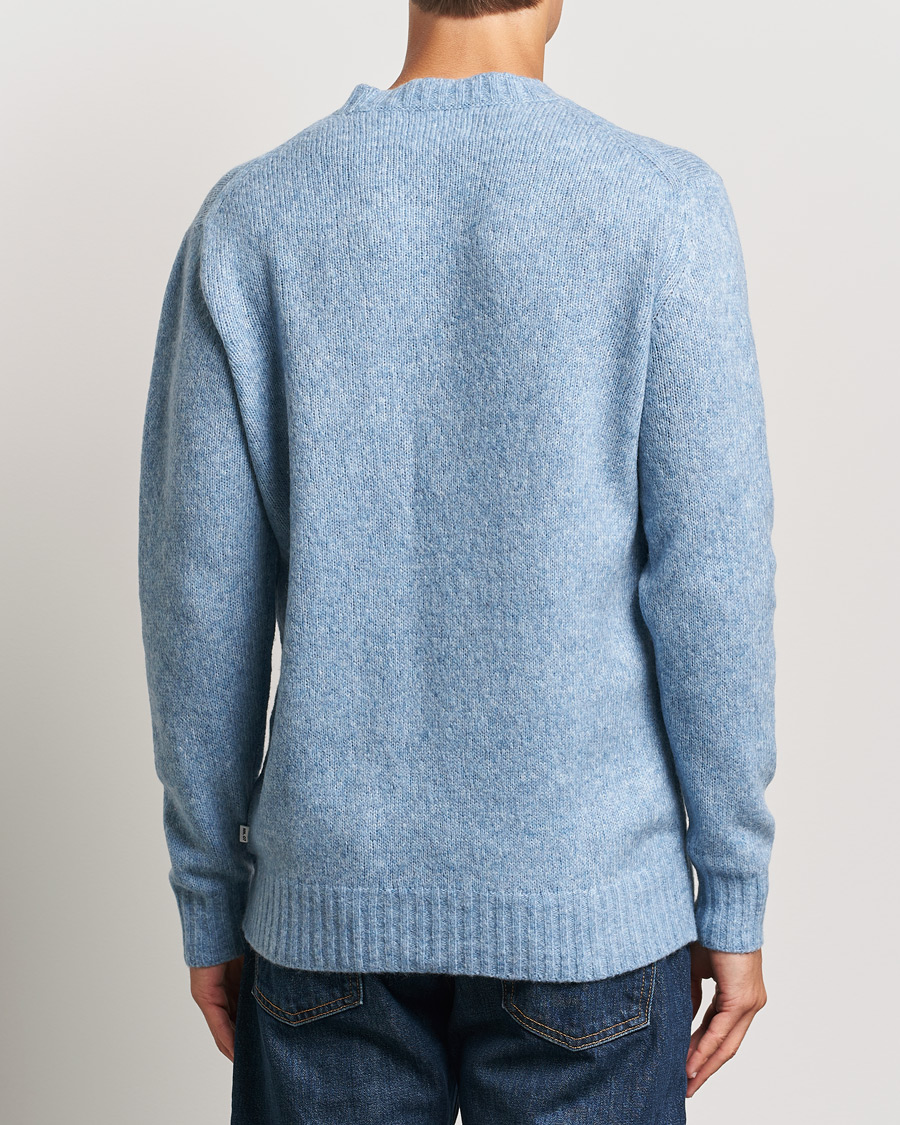 Mies | Puserot | NN07 | Lee Brushed Wool Crew Neck Tink Blue