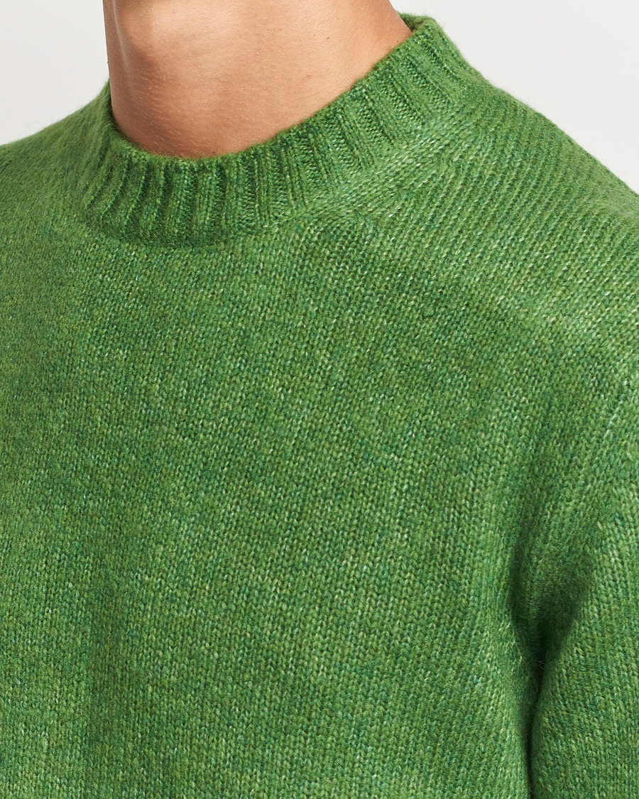 Mies | Puserot | NN07 | Lee Brushed Wool Crew Neck Kale Green