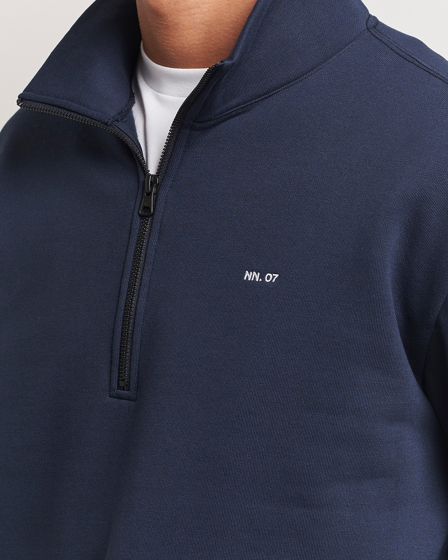 Mies | Puserot | NN07 | Briggs Half Zip Sweatshirt Navy Blue