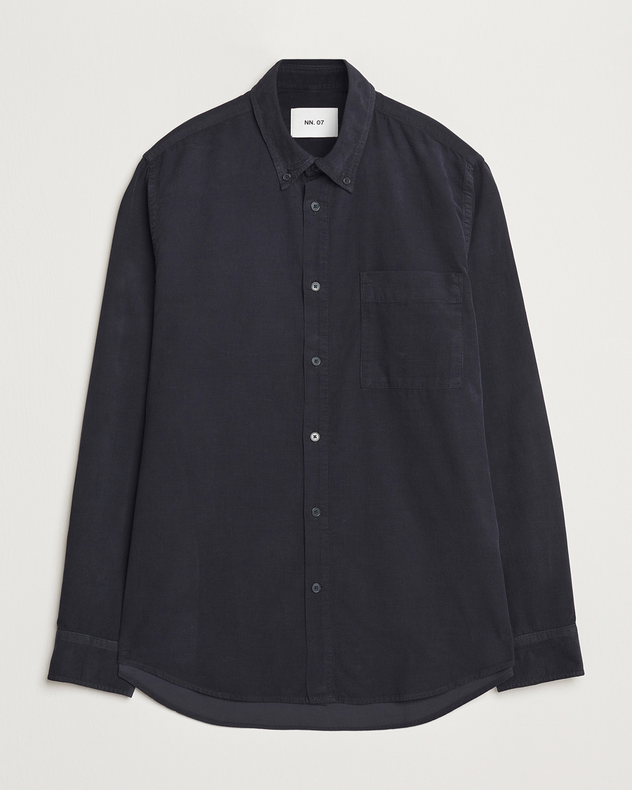 Mies | Kauluspaidat | NN07 | Arne Baby Cord Shirt Black