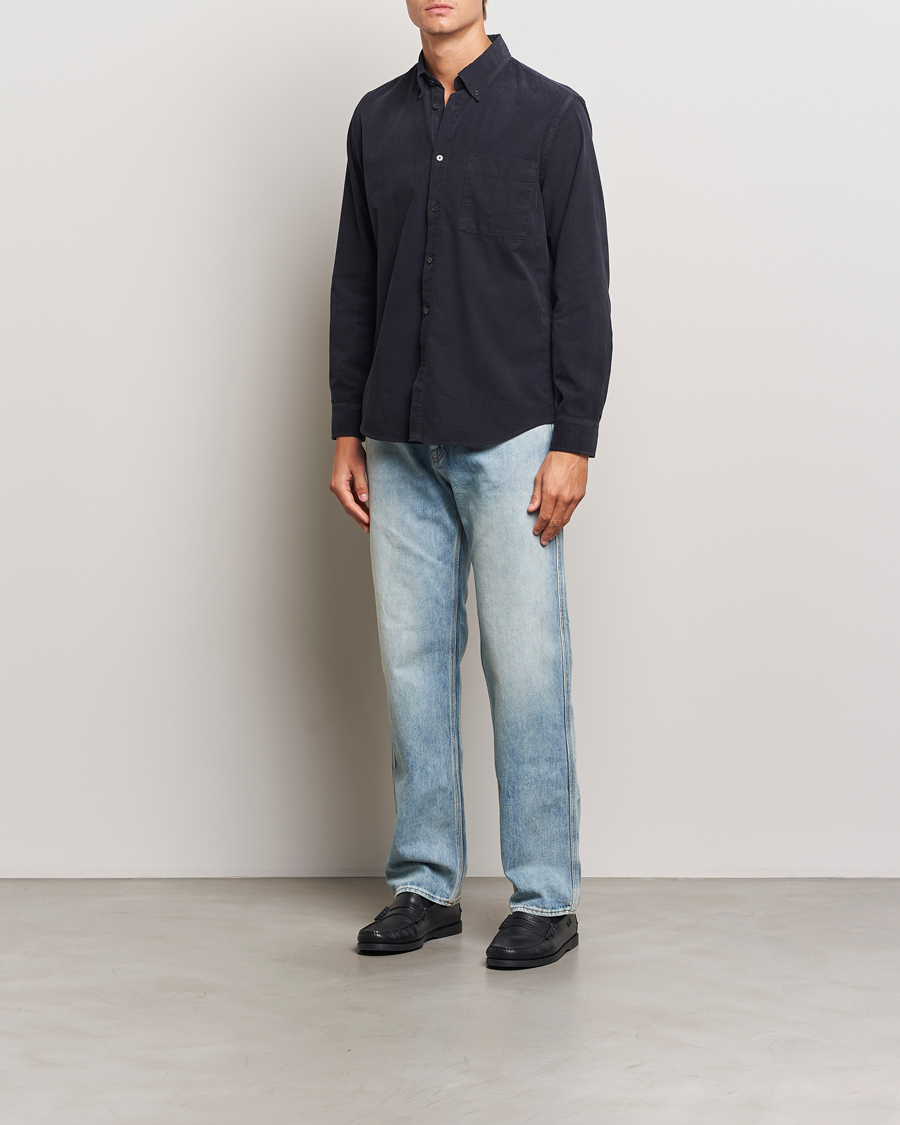 Mies | Kauluspaidat | NN07 | Arne Baby Cord Shirt Black