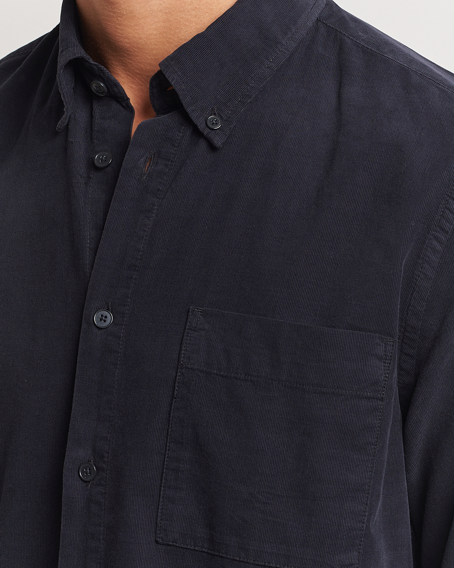 Mies | Kauluspaidat | NN07 | Arne Baby Cord Shirt Black