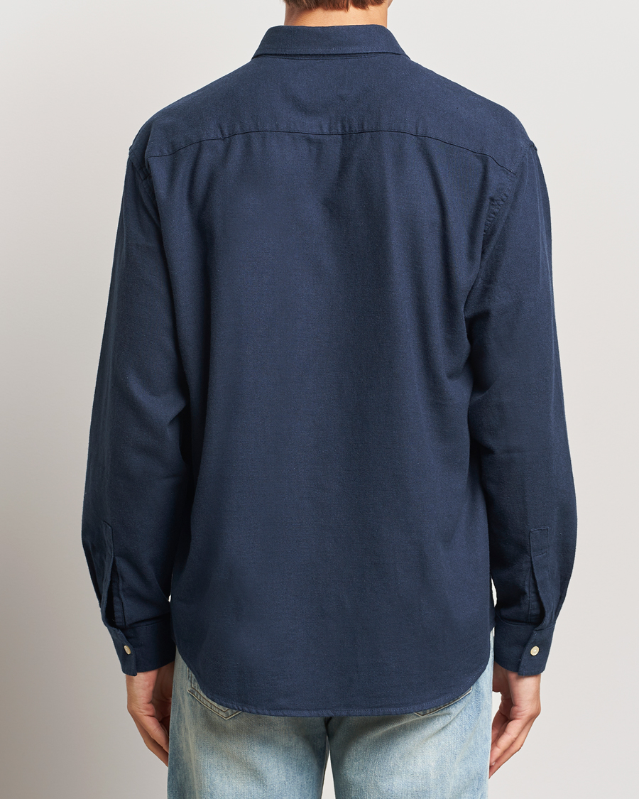 Mies | Kauluspaidat | NN07 | Deon Flannel Checked Shirt Navy Blue