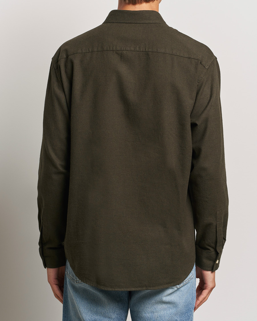 Mies | Kauluspaidat | NN07 | Deon Flannel Checked Shirt Dark Army