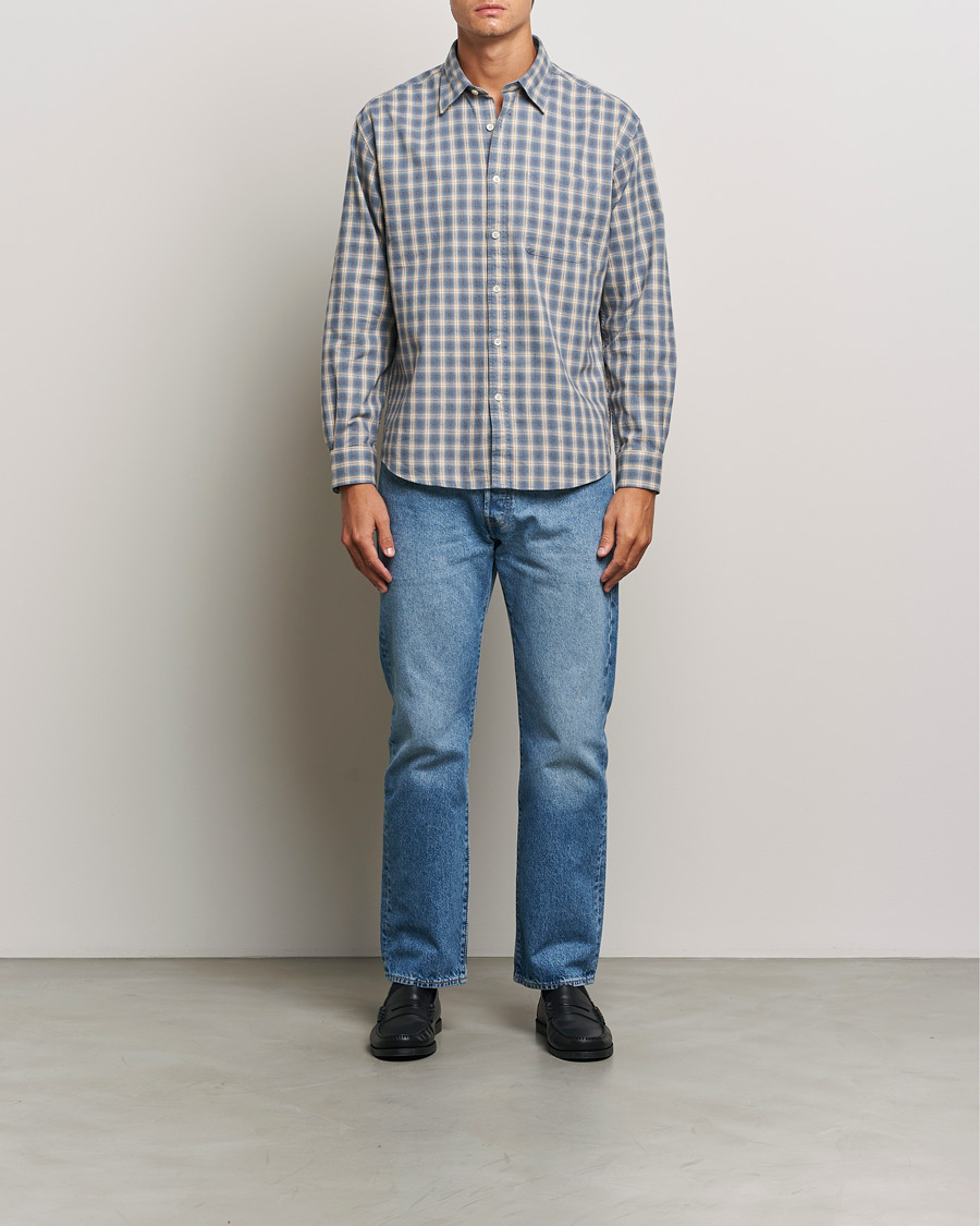 Mies | Kauluspaidat | NN07 | Deon Flannel Checked Shirt Blue