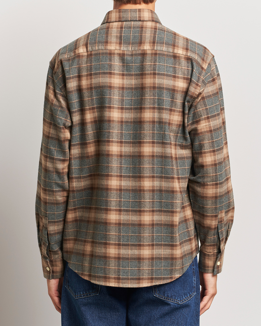 Mies | Kauluspaidat | NN07 | Deon Flannel Checked Shirt Rust Red