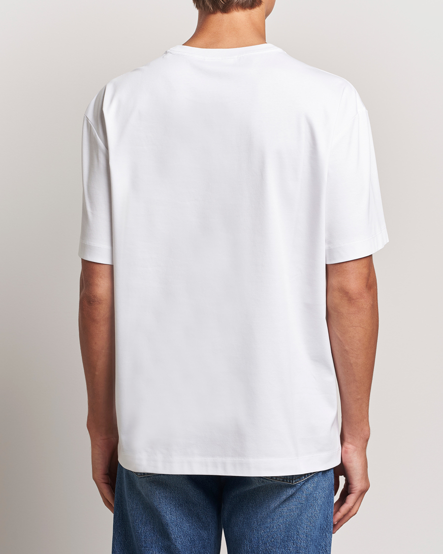 Mies | T-paidat | NN07 | Nat Logo Mercerized Crew Neck T-Shirt White