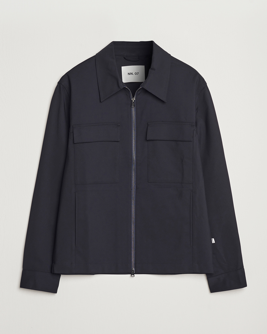 Mies | Kauluspaidat | NN07 | Alban Overshirt Navy Blue