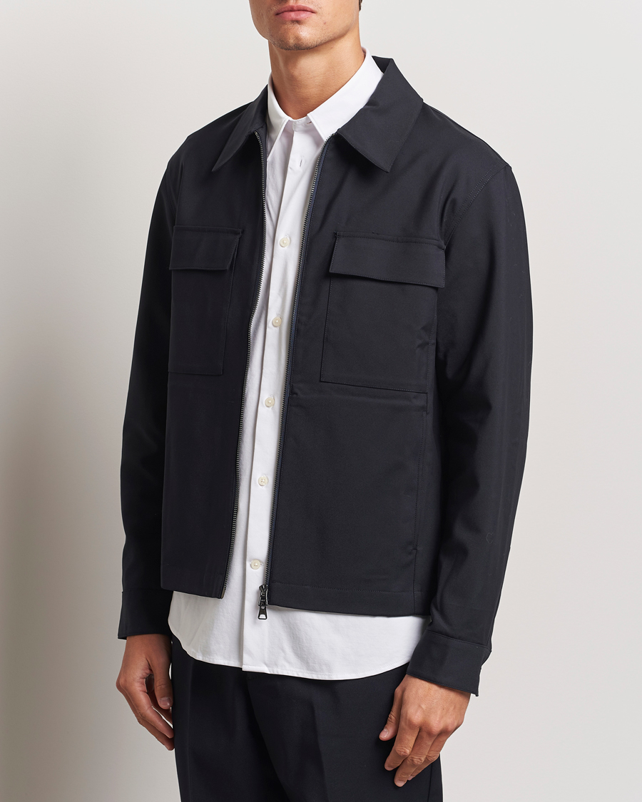 Mies | Kauluspaidat | NN07 | Alban Overshirt Navy Blue