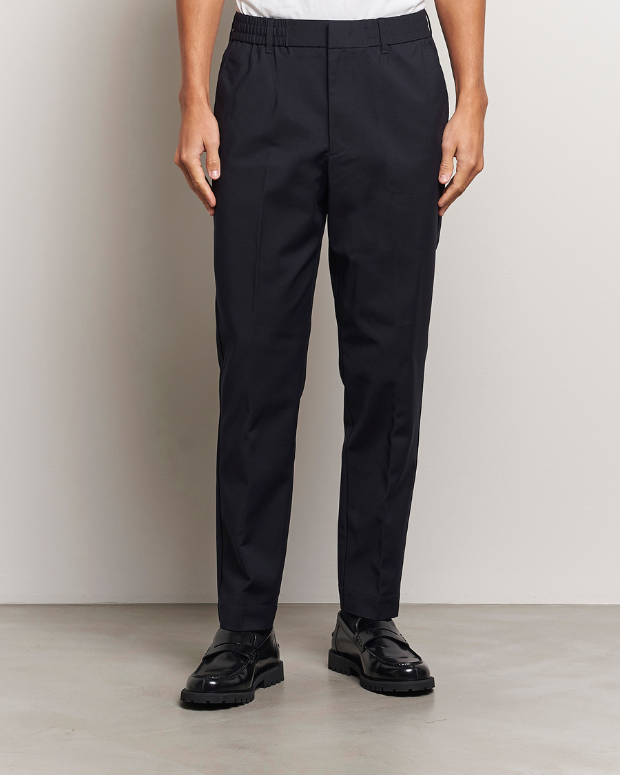 Mies | Housut | NN07 | Billie Drawstring Trousers Navy Blue