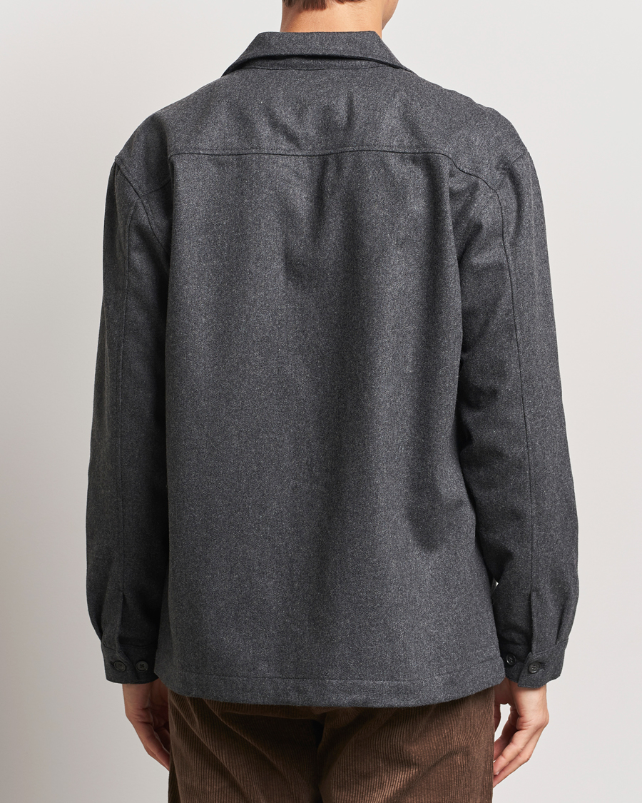 Mies | Kauluspaidat | NN07 | Isak Wool Overshirt Grey Melange