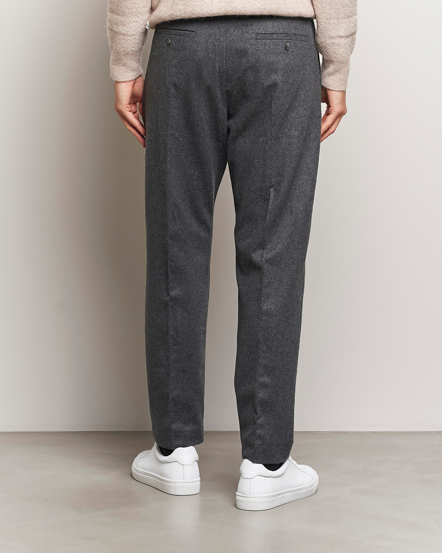 Mies | Housut | NN07 | Bill Wool Pleated Trousers Grey Melange