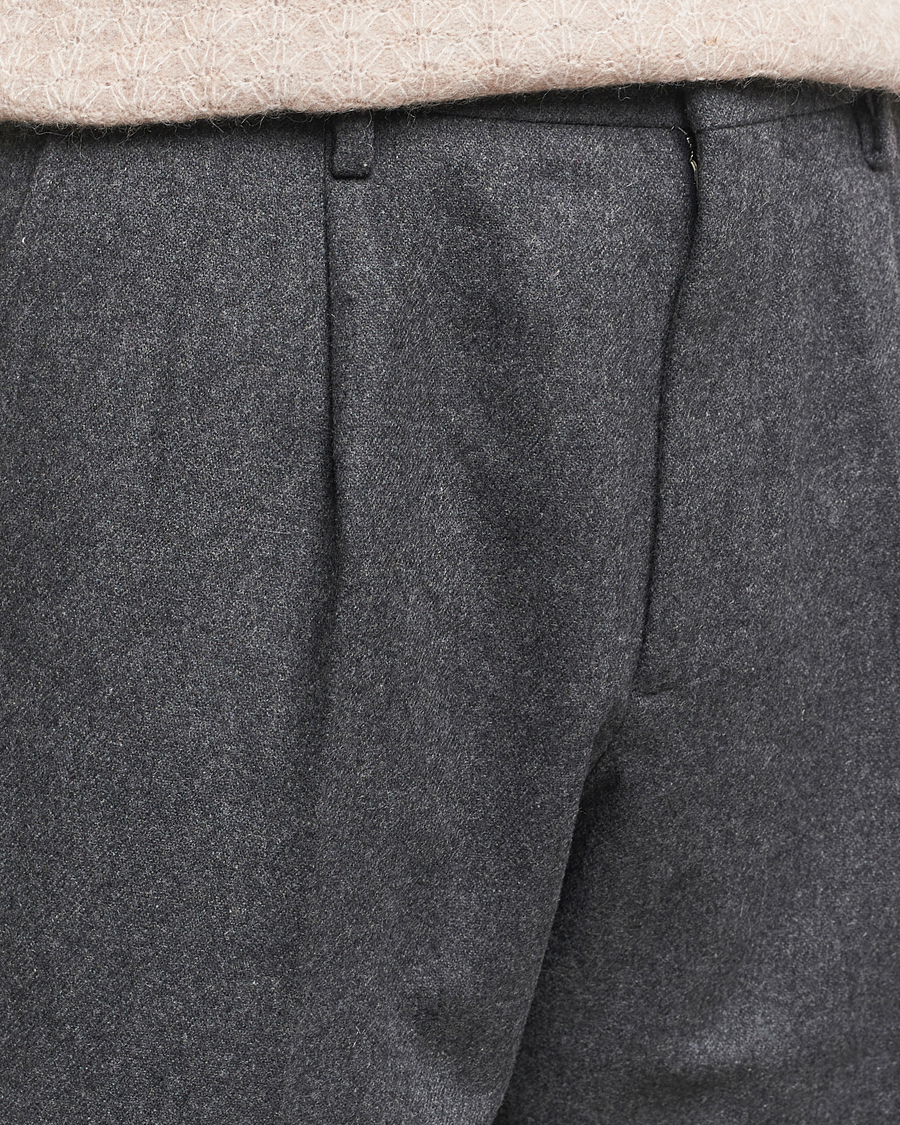 Mies | Housut | NN07 | Bill Wool Pleated Trousers Grey Melange