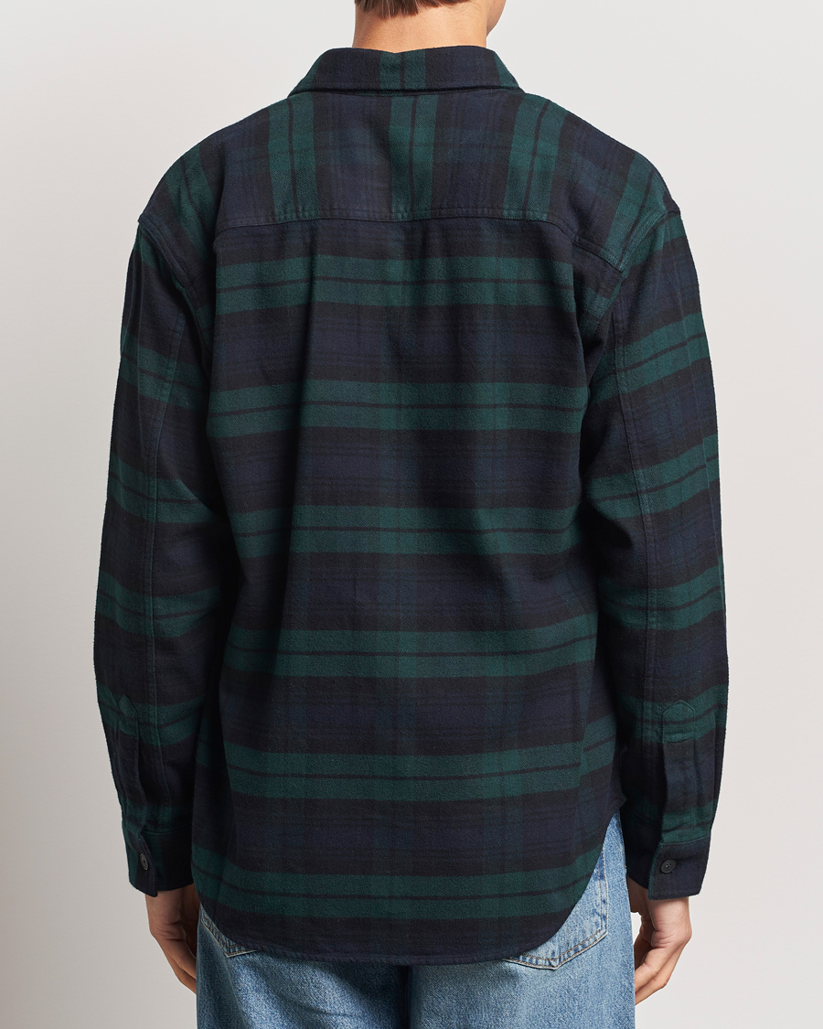 Mies | Kauluspaidat | NN07 | Adwin Checked Flannel Overshirt Green/Blue